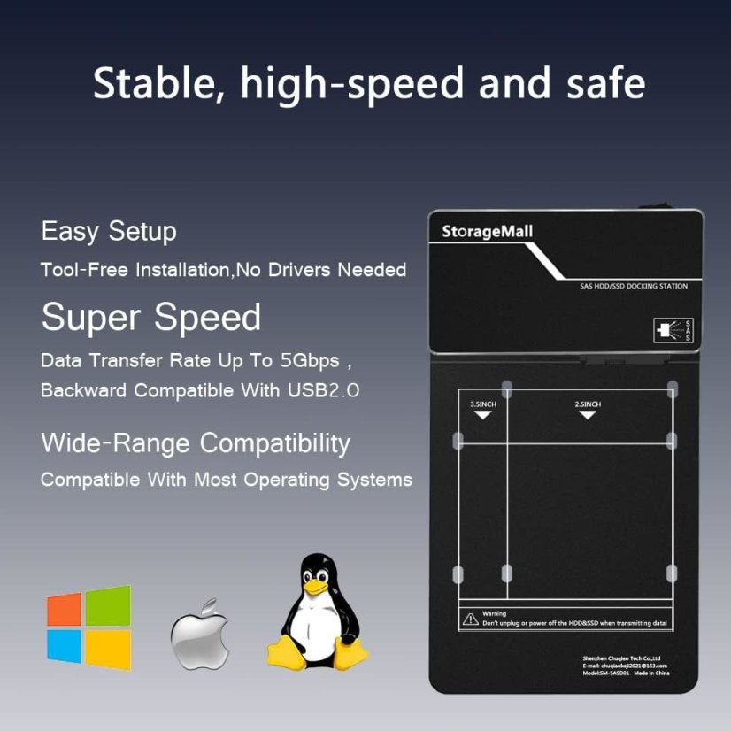 StorageMall SASDM01 SAS/SATA USB3.2 Adaptér