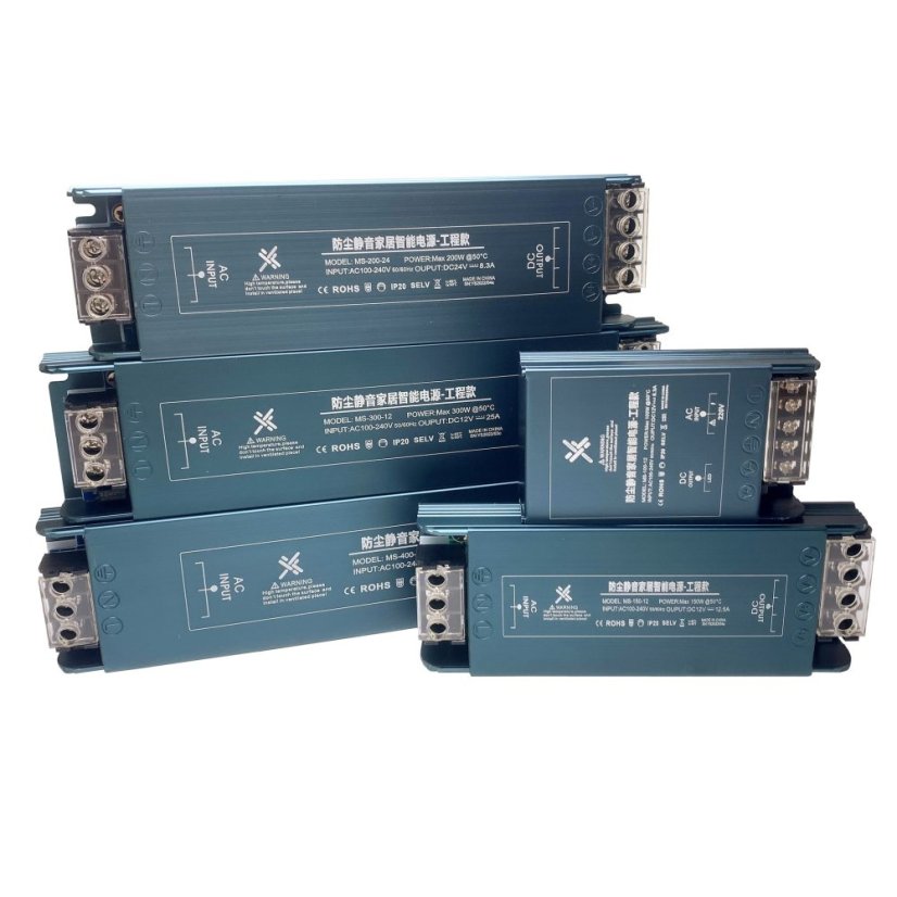 Narrow LED Power Supply 12/24V, 100-600W