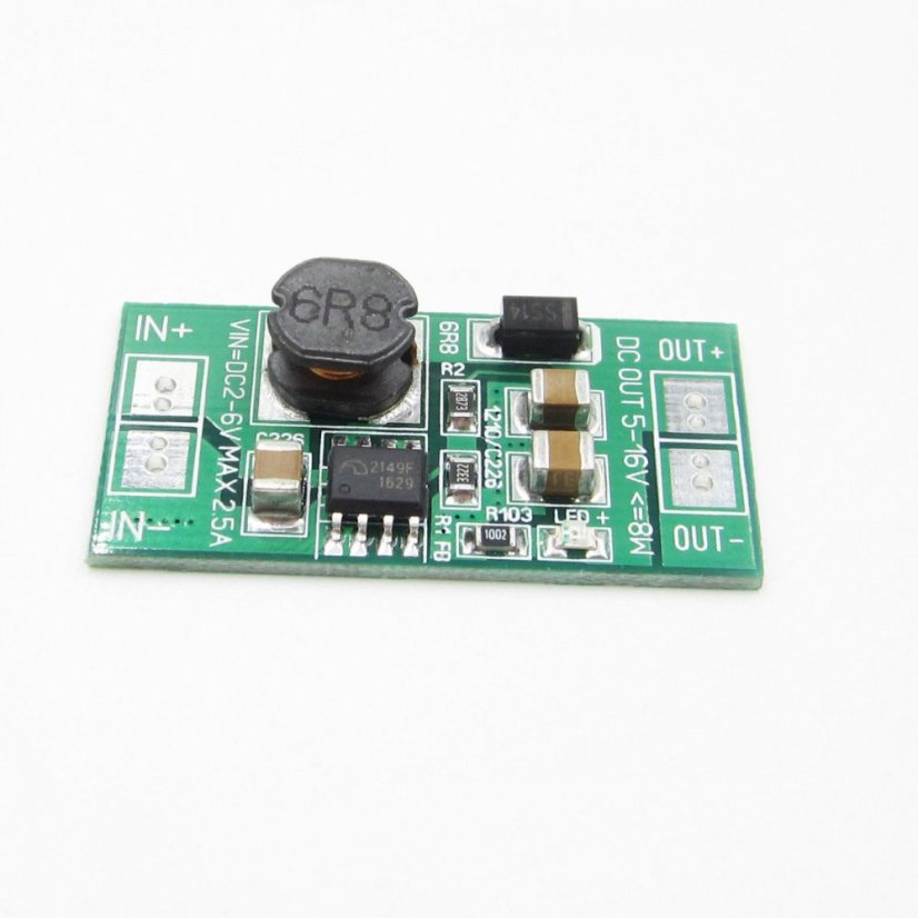 Miniaturní DC/DC step-up měnič 2V-6.5V na 12V