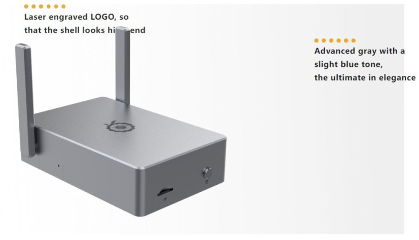 Kryt pro Orange Pi 5 a Pi 5B s anténami