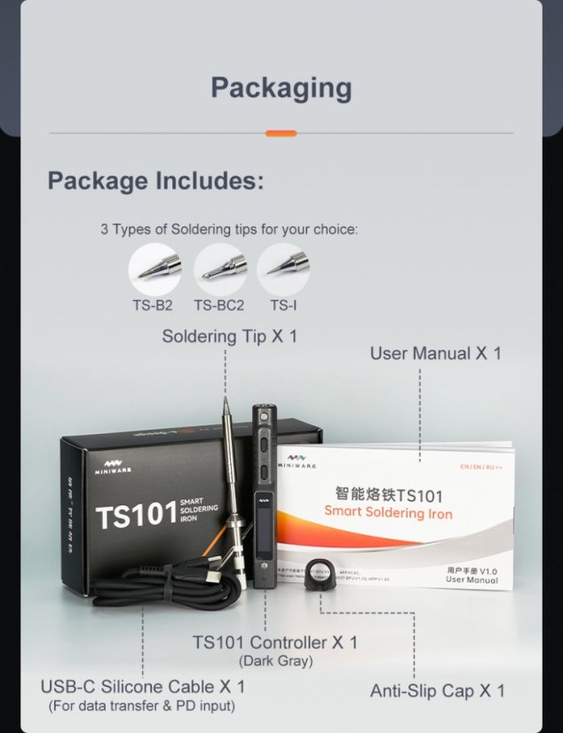TS101 Digital Soldering Station with OLED Display - Fast and Precise Welding
