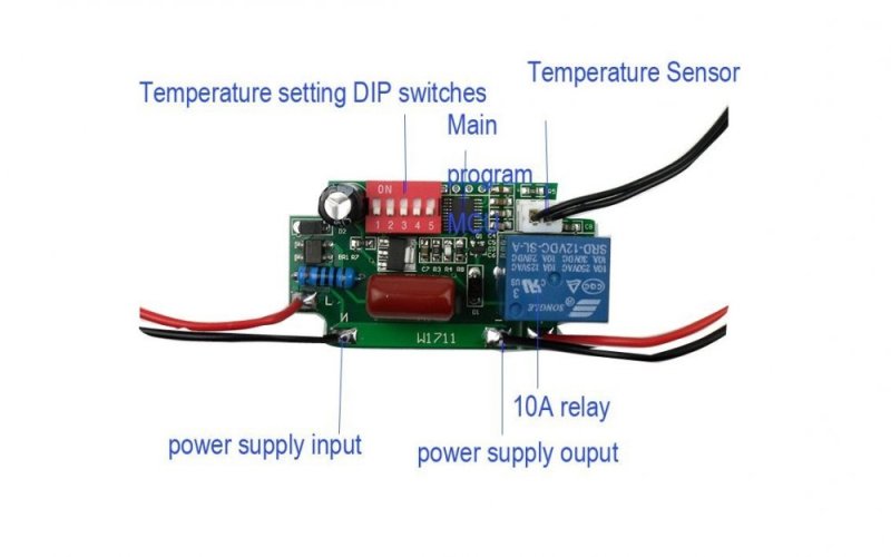 Elektronický regulátor teploty W1711 -15 až 70°C