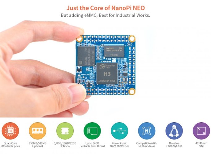 NanoPi NEO Core CPU Deska LTS