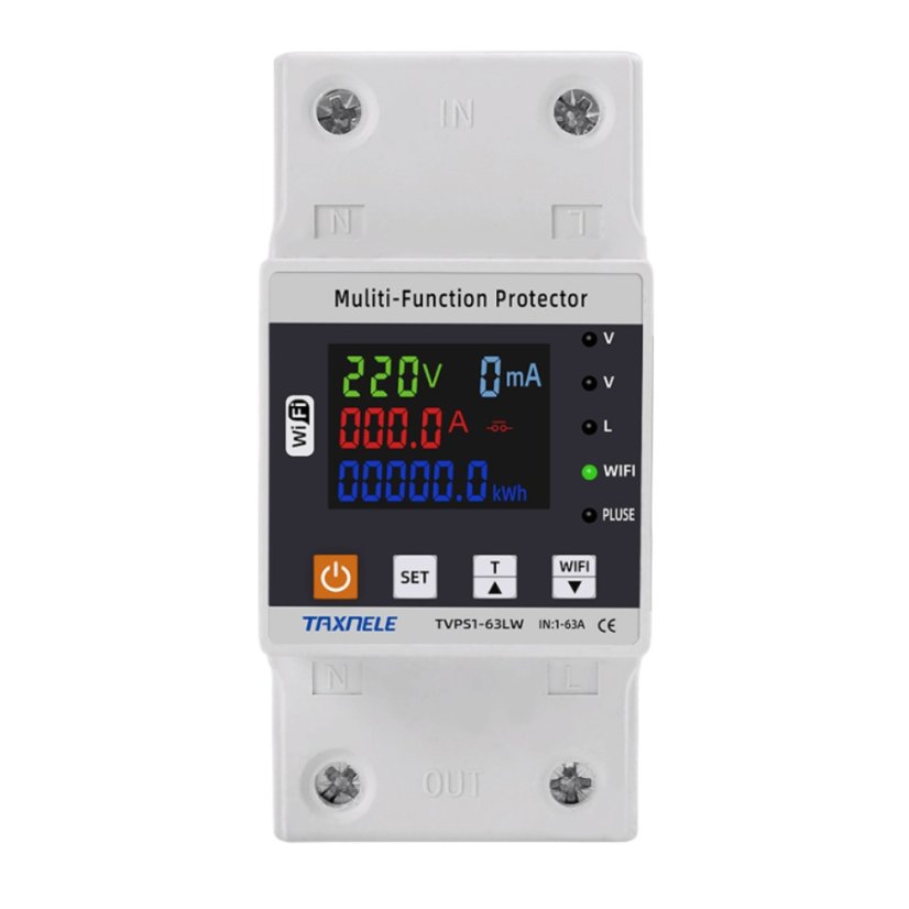 TVPS1-63LW Tuya WiFi Intelligent Surge and Under-Voltage Protection 63A