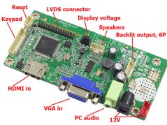 JRY-W58CDT9-AV7 Ovládací deska pro TFT LCD displeje