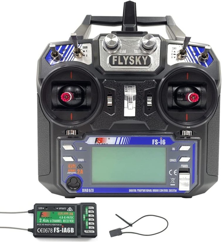 FlySky FS-I6 2.4GHz AFHDS Vysílač s Přijímačem iA6 - 6CH+