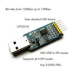 USB na SPI konvertor UTS2210 - vývojová deska