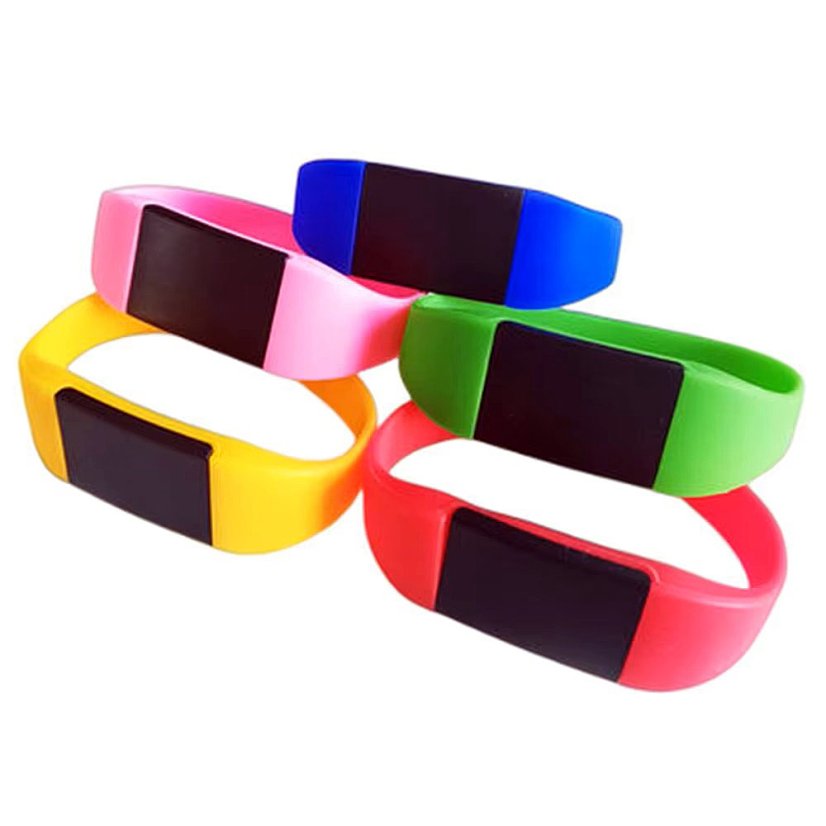 CX02155 T5577 125kHz RFID Silikonový Náramek s Přepisovatelným ID - Barva: Modrá