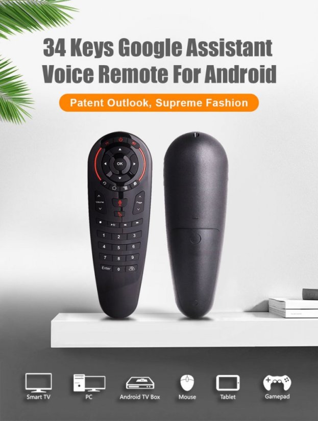 G30s univerzální dálkový ovladač s gyroskopem a hlasovým ovládáním 2.4GHz USB