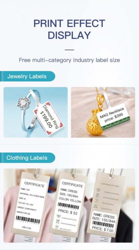 Niimbot B3S - Bezdrátová Tiskárna Štítků s Bluetooth