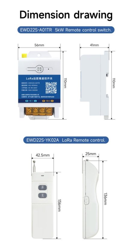 EWD22S LoRa Dálkový Spínač