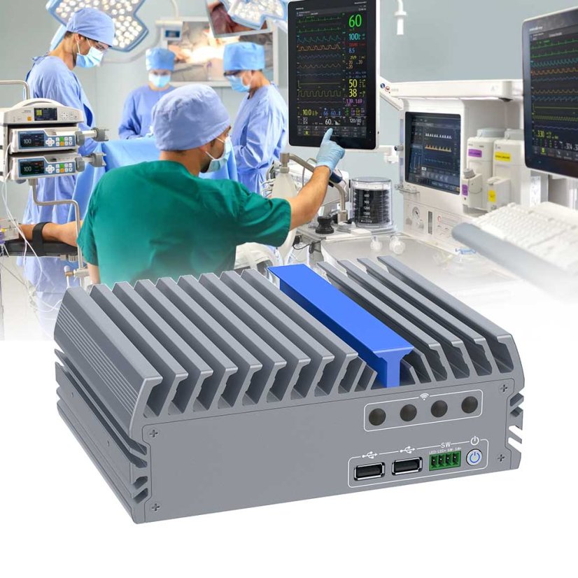 IEXP-322 Industrial PC, Intel N100, DDR5, 2× 2.5G LAN, 6× COM