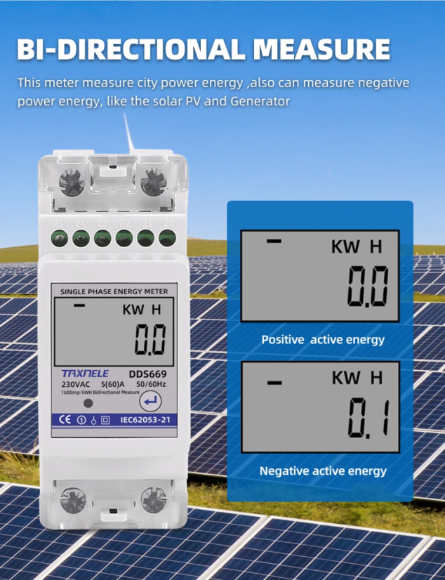 DDS669 Single-phase Energy Meter SDM230-Modbus for DIN Rail