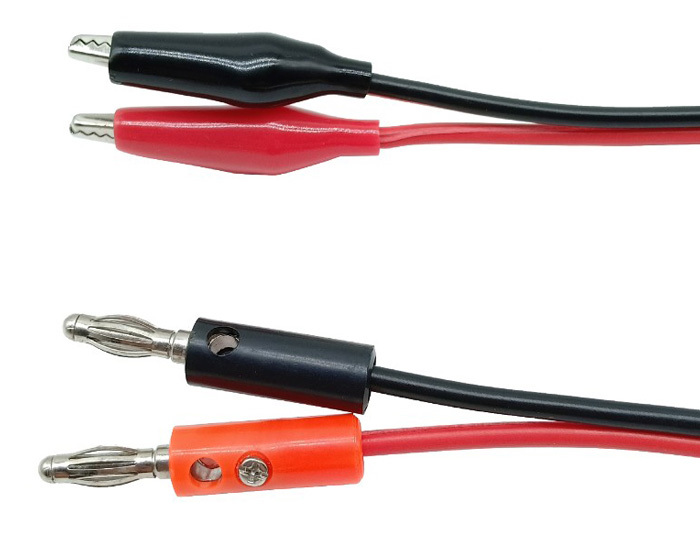 Testovací kabel s krokosvorkami 0.5m