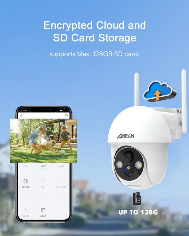 Q1 3MP Wi-Fi Rotating Camera with Solar Panels