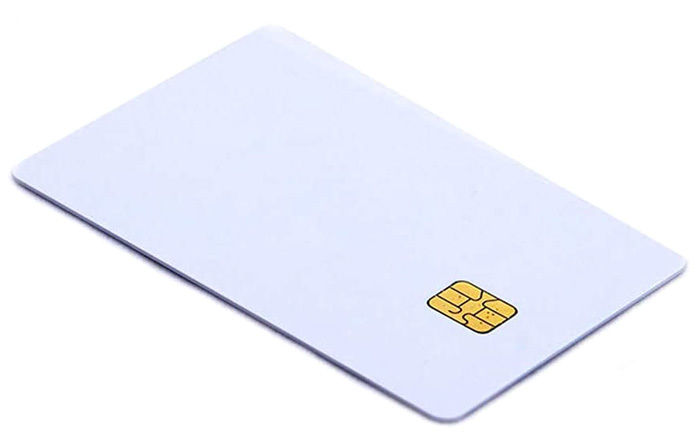 Kontaktní čipová PVC karta FM4428 (SLE4428) - Bílá Kontaktní čipová PVC karta FM4428 (SLE4428) - Bílá