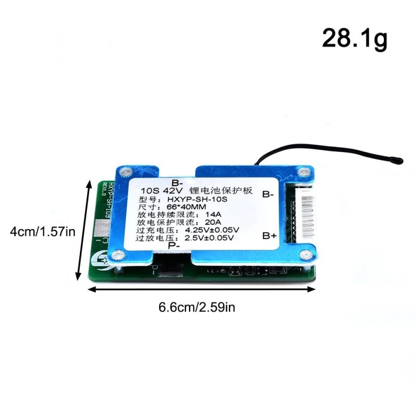 BMS modul HXYP-SH-10S 10článkový 42V 14A