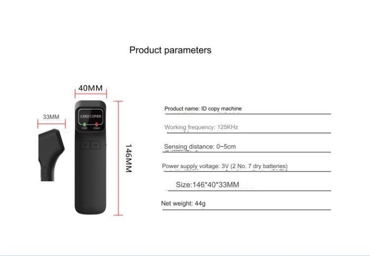 Kopírka CP125K-01 pro RFID čipy 125kHz