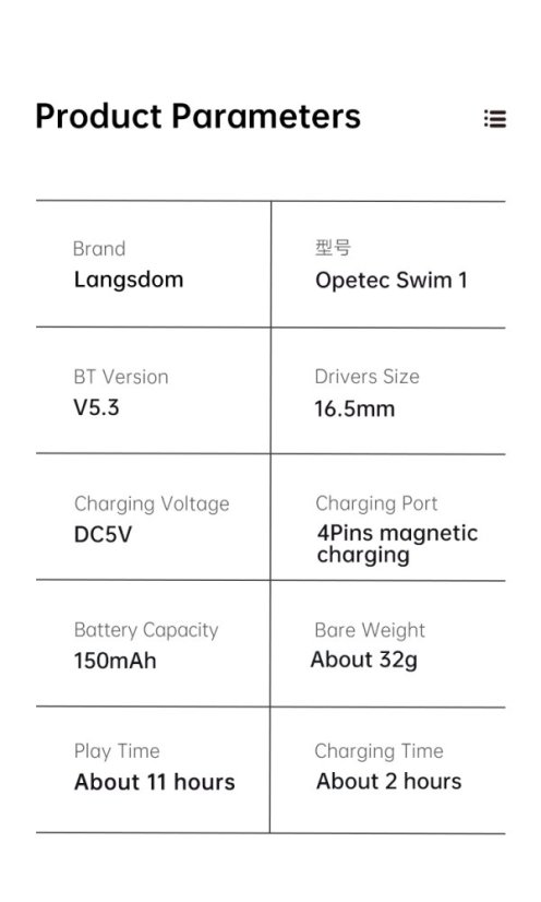 OPENTEC Swim 1: Wireless Open-ear Headphones for Swimming and Sports