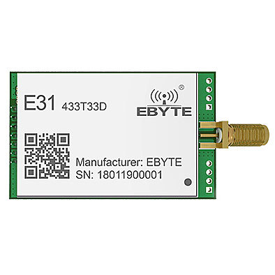 E32 LoRa DIP bezdrátový UART modul - UART modul - Pracovní frekvence: 433MHz, UART modul - Max výkon: 33dB