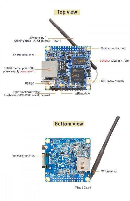 Orange Pi Zero H2 Quad-core 512MB RAM