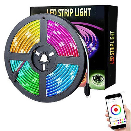 RGB LED Pás 5m Sada s Adaptérem a Ovladačem