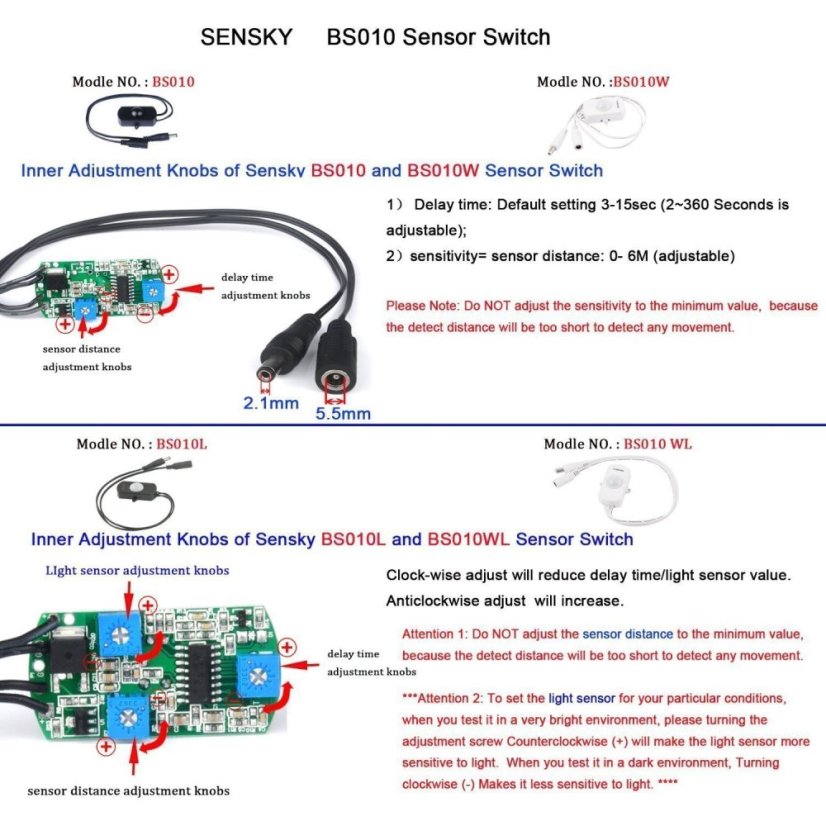BS010 Infrared Motion Sensor 12V