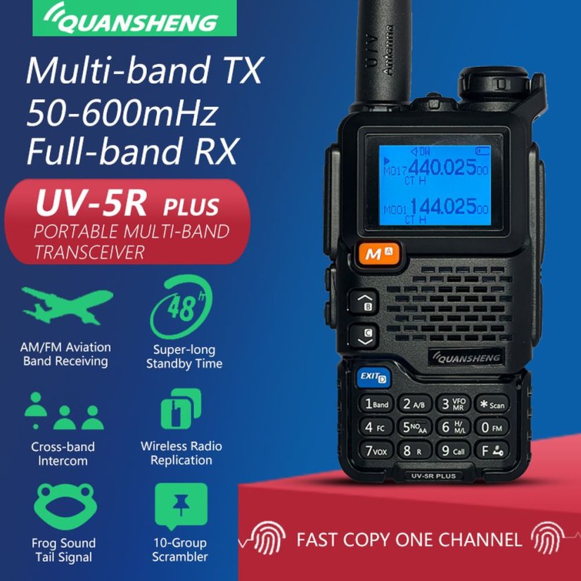 UV-K5R Plus Dual Band Ham Radio
