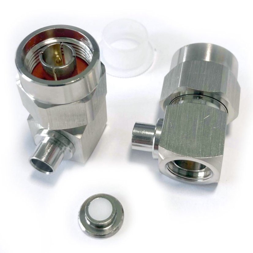 N-JWB5 N-type RF connector, solder, RG401, right angle