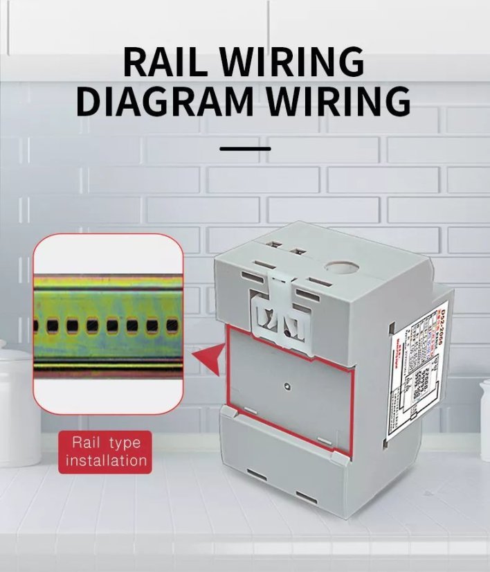 D52-2066 Multifunkční měřič s LCD displejem na DIN lištu AC