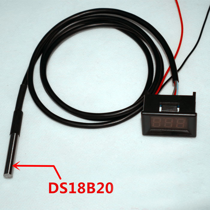 C18B20 0.36" Digitální Termometr Modulo pro DS18B20 Senzor - Barva: Červená