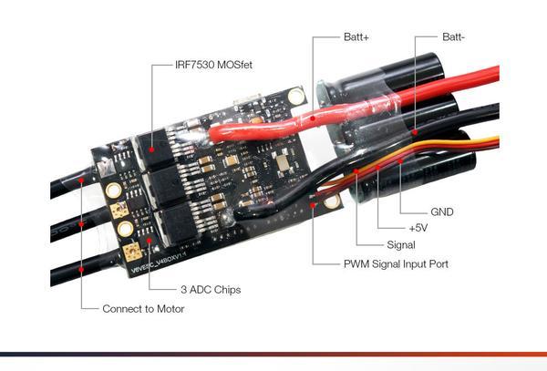 VESC BLDC Regulátor ESC 50A SUPERFOC6.8 pro Elektrické Skateboardy