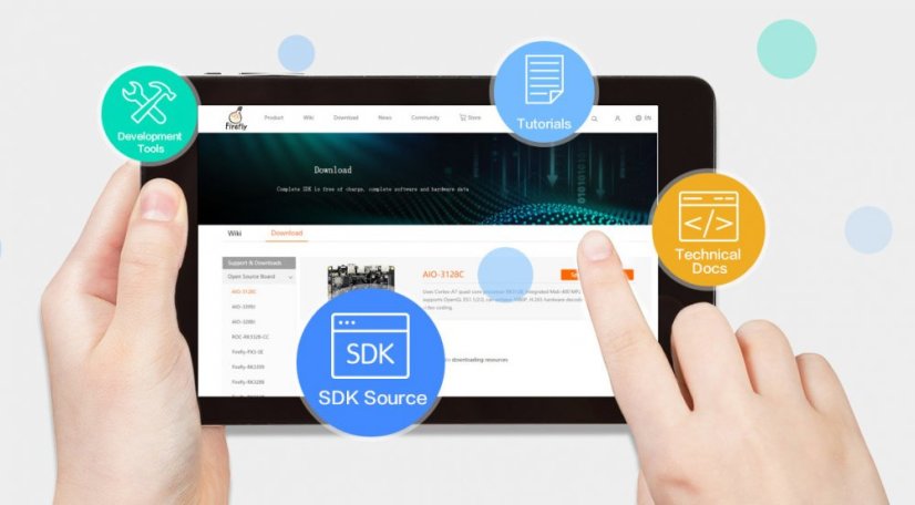 ROC-RK3308-CC 256M/8GB - Čtyřjádrová 64-bit AIoT základní deska