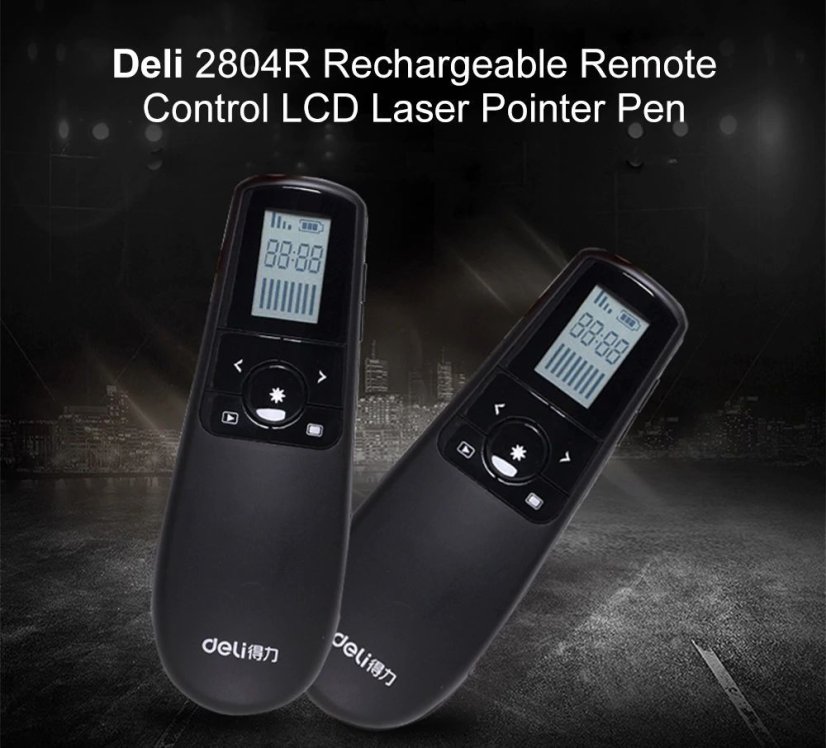 Deli 2804 Profesionální Laserové Ukazovátko a Dálkový Ovladač