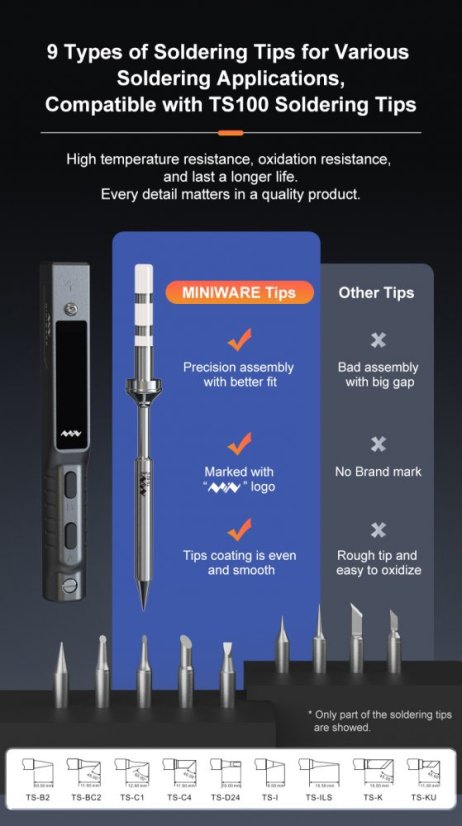 TS101 Digital Soldering Station with OLED Display - Fast and Precise Welding