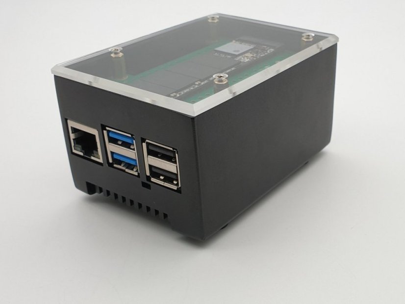 Aluminium Case ecoPI Starter for Rock Pi 4 - Perfect Starter Kit - Color: Black