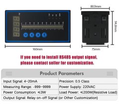 T804 displej pre 4–20 mA hladinové sondy