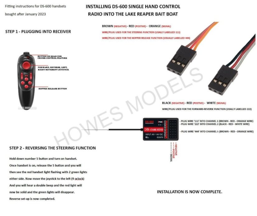 HotRC DS-600 6kanálový vysílač 2,4GHz FHSS - Doplňky: Sada