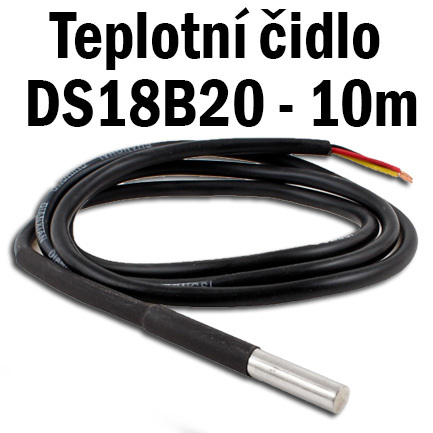 Teplotní čidlo DS18B20 HI-DS43-10 - Vodotěsné 10m