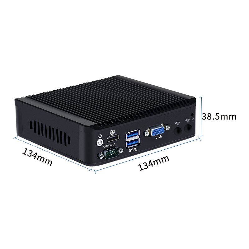 N25 Mini PC s Intel Celeron J4125 a 4 LAN porty, bezventilátorový barebone