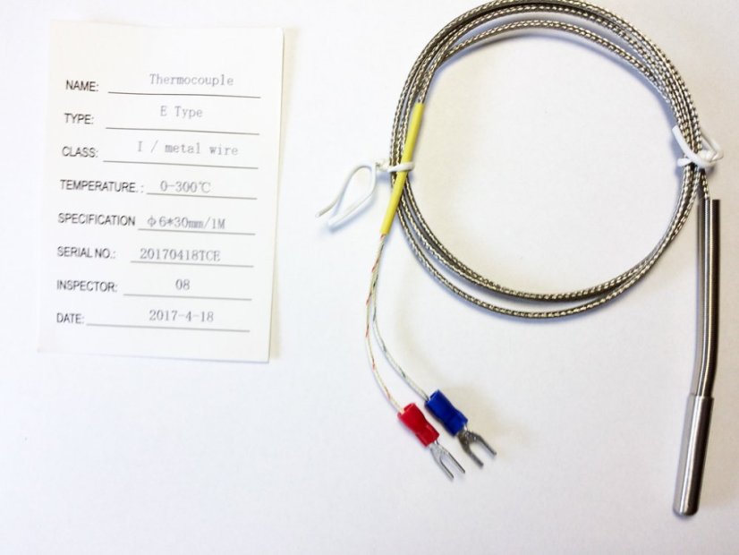 E-Type Thermocouple Temperature Sensor with Metal Sheathing