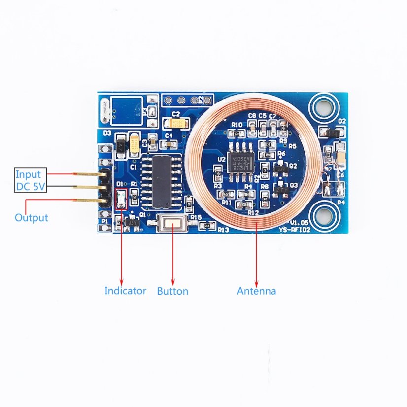 YS-RFID2 Modul Čtečky ID Karet RFID TTL
