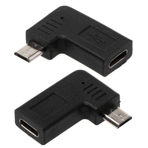 UC-213-RI USB-C F na micro USB M s letmým 90° konektorem