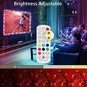 RGB LED Pás 5m Sada s Adaptérem a Ovladačem