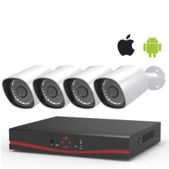 RGB-NKB10-P 4CH IP PoE kamerový set - NVR kit s 4x 720p IP kamerami