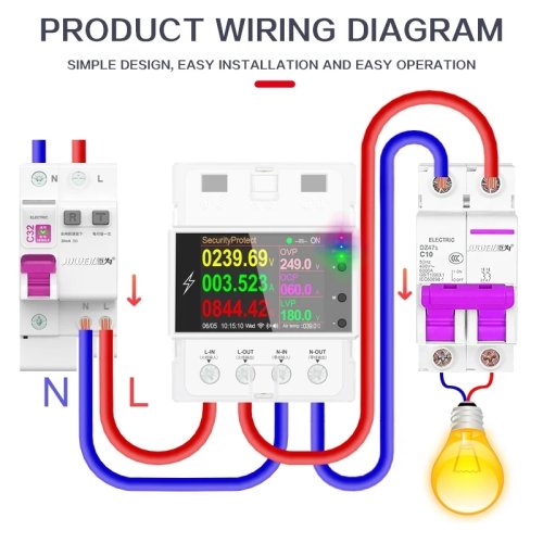 Chytrý WiFi elektroměr AC 220V 100A AT4P