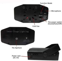 LE01 Disco Laser – Mini Laserový Projektor Světlo (Zelený + Červený)