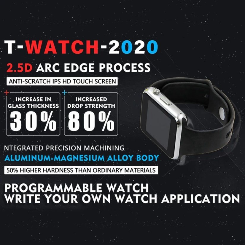 LILYGO® TTGO T-Watch-202: Programovatelné hodinky s ESP32