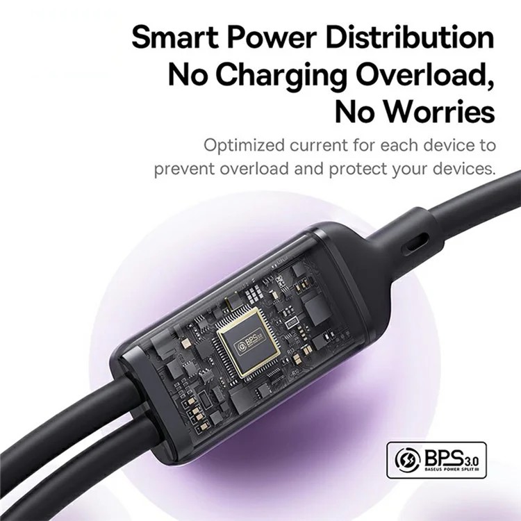 Kabel USB-C (M) - 2x USB-C (M) 1.5 m, rozbočovací