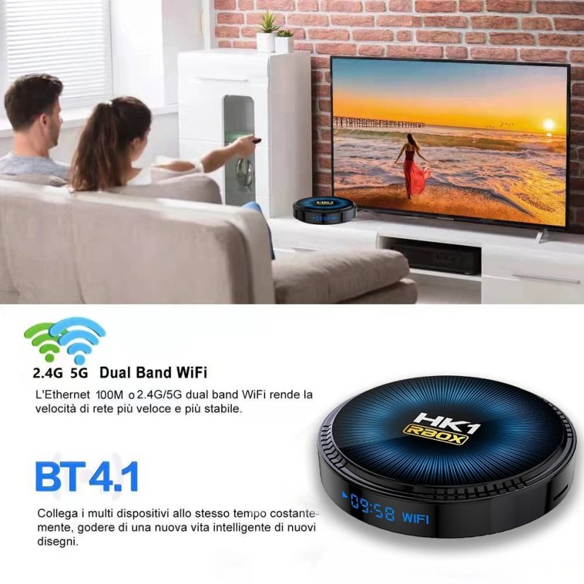 TV Box HK1 RBOX W2 S905W2 s Androidem 11